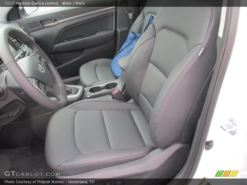 White / Black 2017 Hyundai Elantra Limited