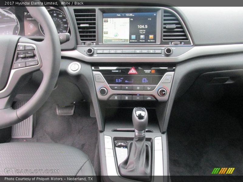 White / Black 2017 Hyundai Elantra Limited