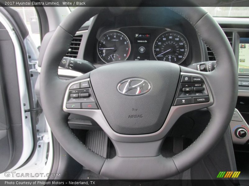 White / Black 2017 Hyundai Elantra Limited