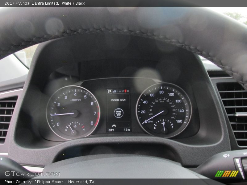White / Black 2017 Hyundai Elantra Limited