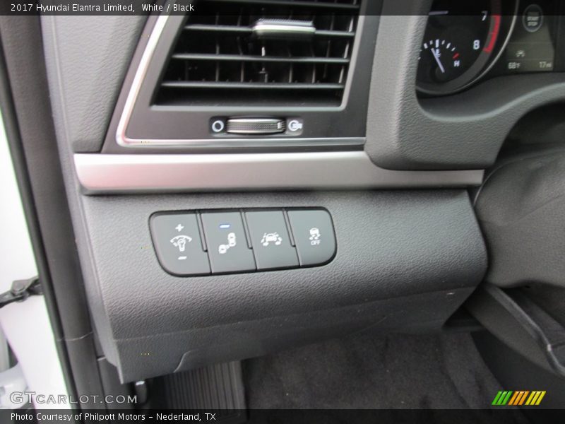 White / Black 2017 Hyundai Elantra Limited