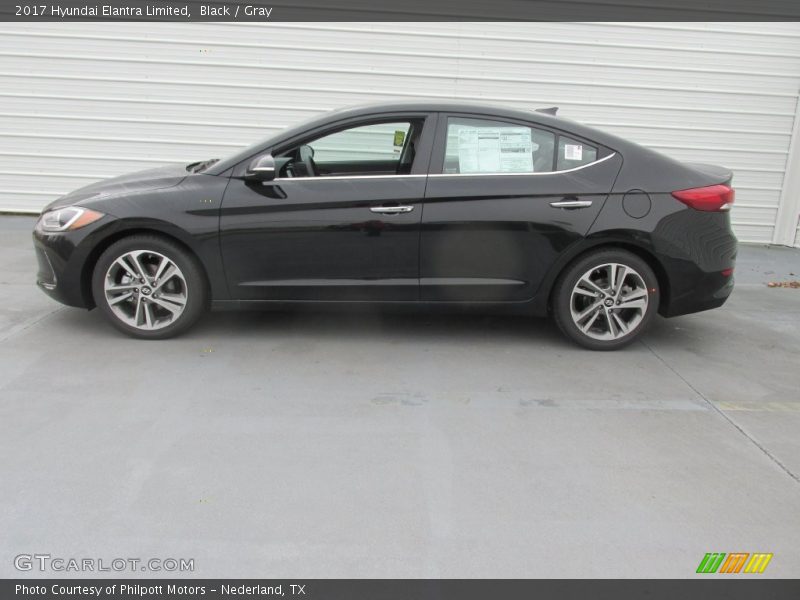 Black / Gray 2017 Hyundai Elantra Limited