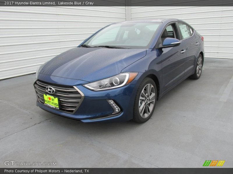 Lakeside Blue / Gray 2017 Hyundai Elantra Limited