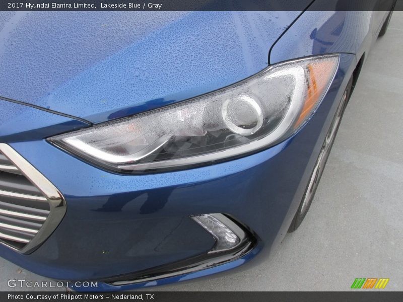 Lakeside Blue / Gray 2017 Hyundai Elantra Limited