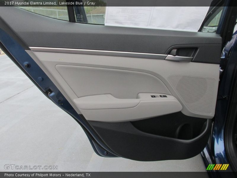 Lakeside Blue / Gray 2017 Hyundai Elantra Limited