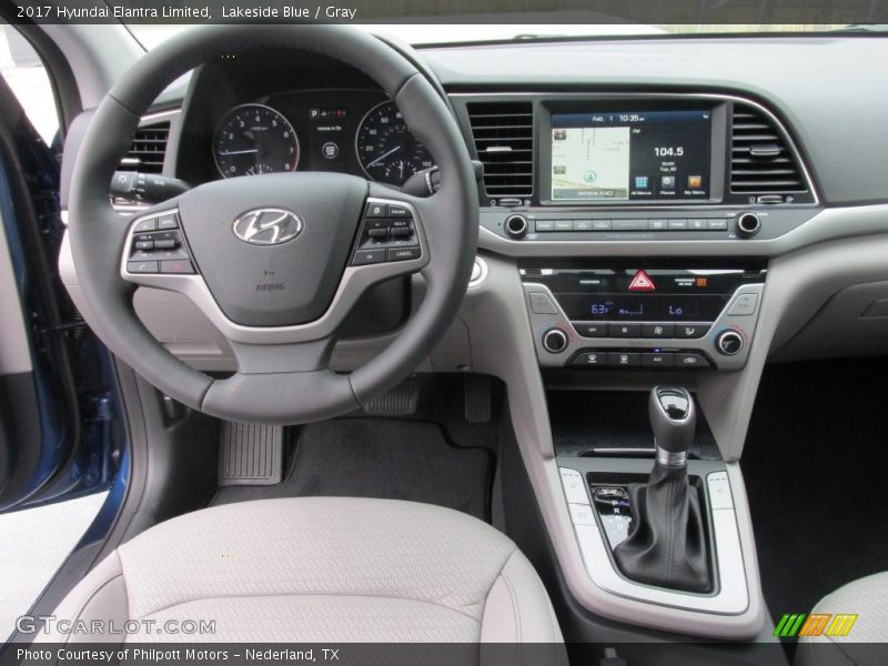 Lakeside Blue / Gray 2017 Hyundai Elantra Limited