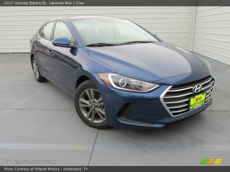 Lakeside Blue / Gray 2017 Hyundai Elantra SE