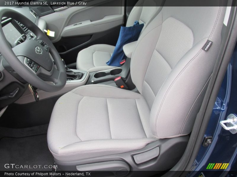 Lakeside Blue / Gray 2017 Hyundai Elantra SE