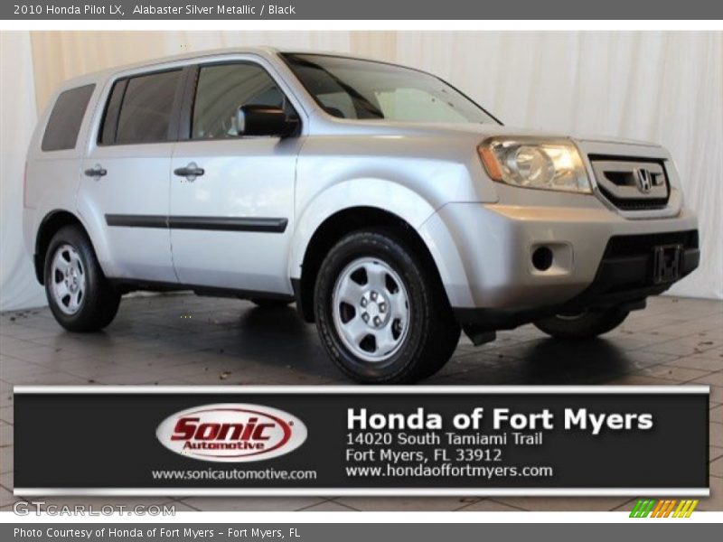 Alabaster Silver Metallic / Black 2010 Honda Pilot LX