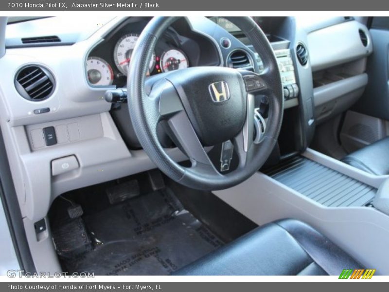 Alabaster Silver Metallic / Black 2010 Honda Pilot LX