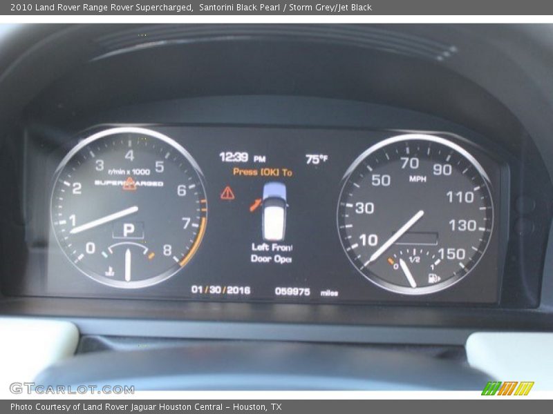 Santorini Black Pearl / Storm Grey/Jet Black 2010 Land Rover Range Rover Supercharged