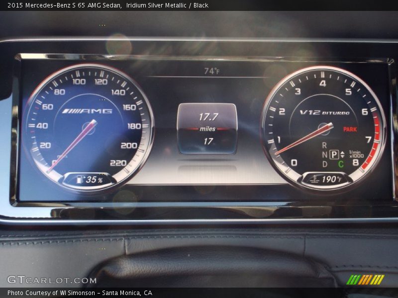 Iridium Silver Metallic / Black 2015 Mercedes-Benz S 65 AMG Sedan