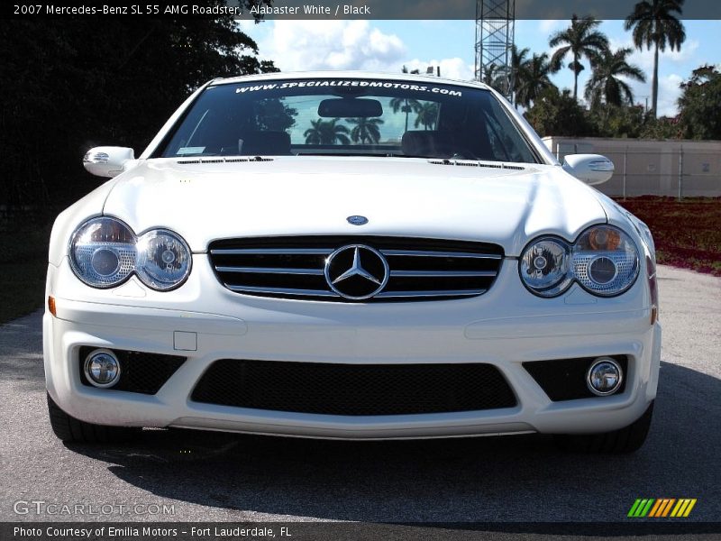 Alabaster White / Black 2007 Mercedes-Benz SL 55 AMG Roadster