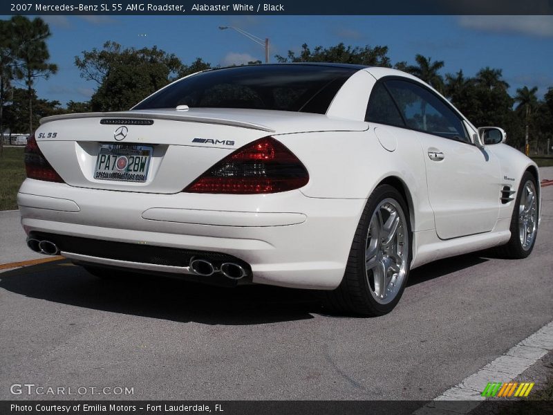 Alabaster White / Black 2007 Mercedes-Benz SL 55 AMG Roadster