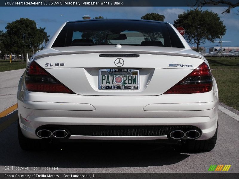 Alabaster White / Black 2007 Mercedes-Benz SL 55 AMG Roadster