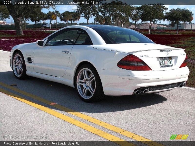 Alabaster White / Black 2007 Mercedes-Benz SL 55 AMG Roadster