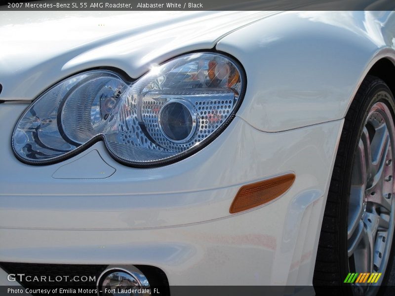 Alabaster White / Black 2007 Mercedes-Benz SL 55 AMG Roadster