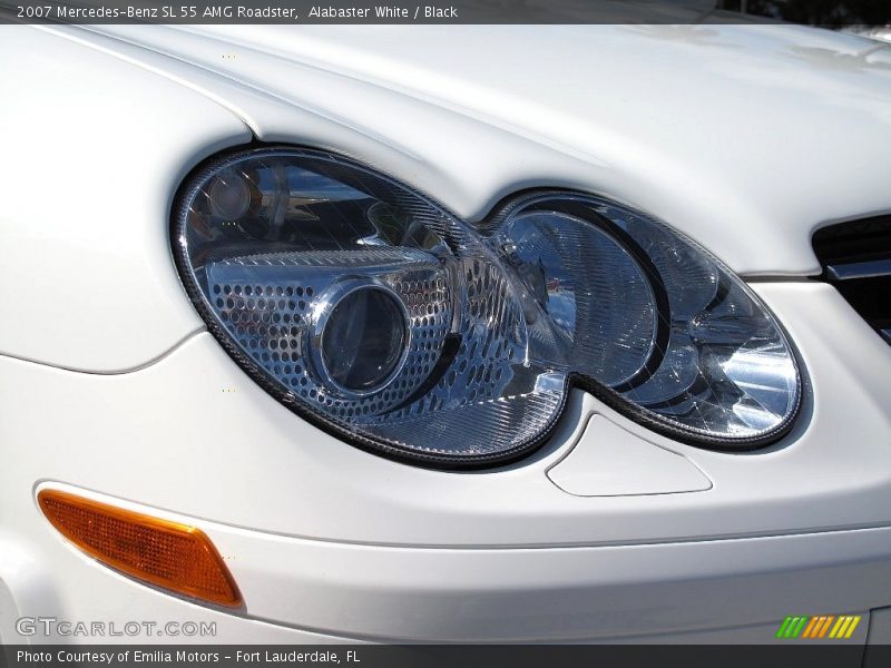 Alabaster White / Black 2007 Mercedes-Benz SL 55 AMG Roadster