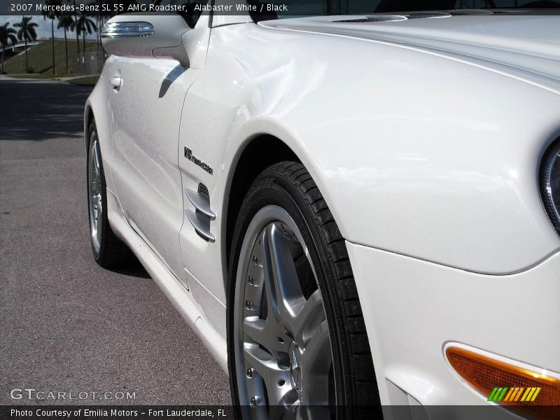 Alabaster White / Black 2007 Mercedes-Benz SL 55 AMG Roadster