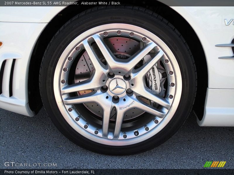 Alabaster White / Black 2007 Mercedes-Benz SL 55 AMG Roadster