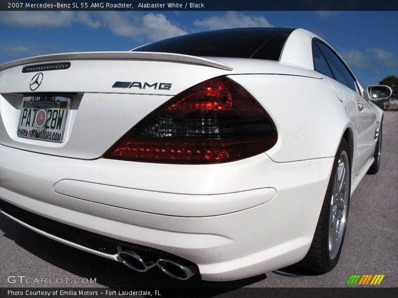 Alabaster White / Black 2007 Mercedes-Benz SL 55 AMG Roadster