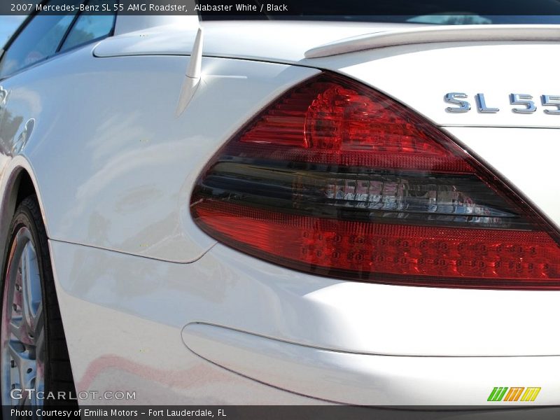 Alabaster White / Black 2007 Mercedes-Benz SL 55 AMG Roadster