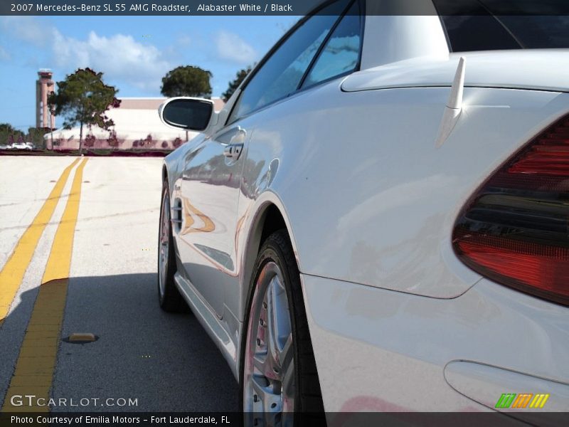 Alabaster White / Black 2007 Mercedes-Benz SL 55 AMG Roadster