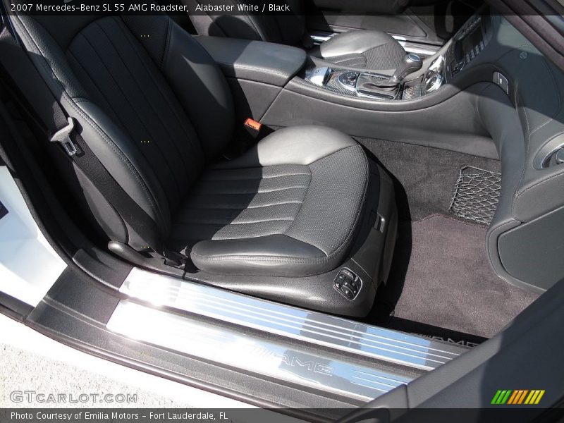 Alabaster White / Black 2007 Mercedes-Benz SL 55 AMG Roadster