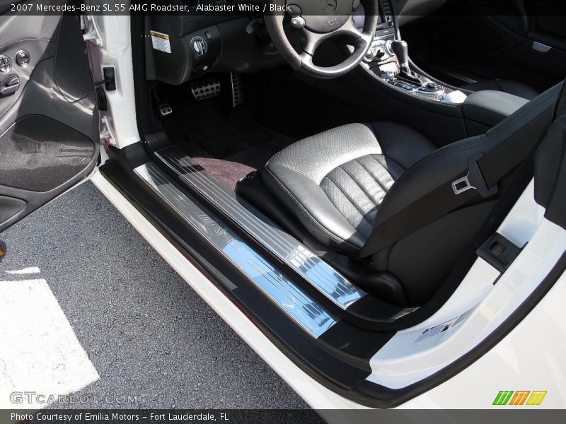 Alabaster White / Black 2007 Mercedes-Benz SL 55 AMG Roadster