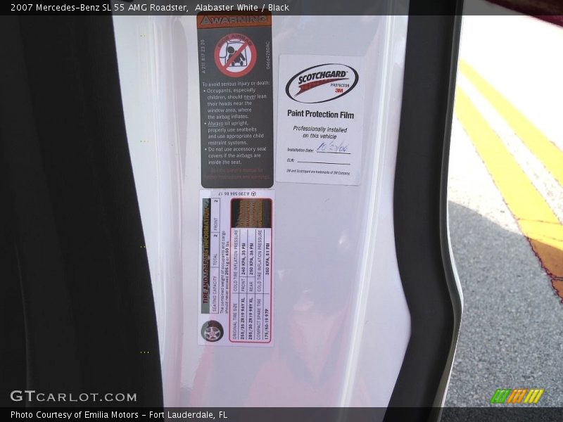 Alabaster White / Black 2007 Mercedes-Benz SL 55 AMG Roadster