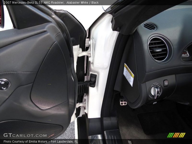 Alabaster White / Black 2007 Mercedes-Benz SL 55 AMG Roadster