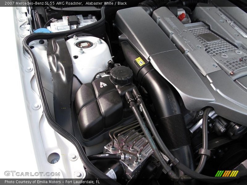 Alabaster White / Black 2007 Mercedes-Benz SL 55 AMG Roadster