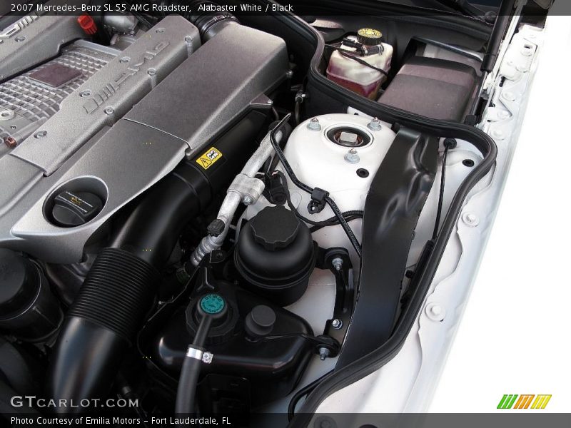 Alabaster White / Black 2007 Mercedes-Benz SL 55 AMG Roadster