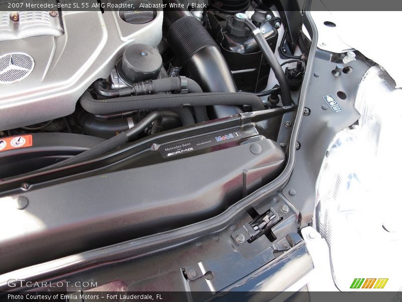 Alabaster White / Black 2007 Mercedes-Benz SL 55 AMG Roadster