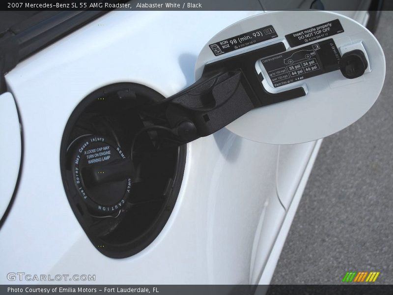 Alabaster White / Black 2007 Mercedes-Benz SL 55 AMG Roadster