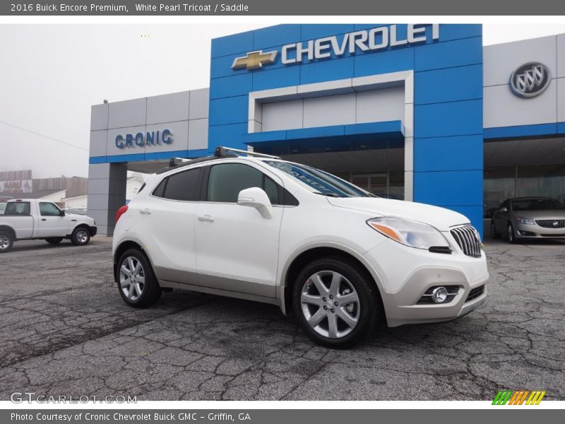 White Pearl Tricoat / Saddle 2016 Buick Encore Premium