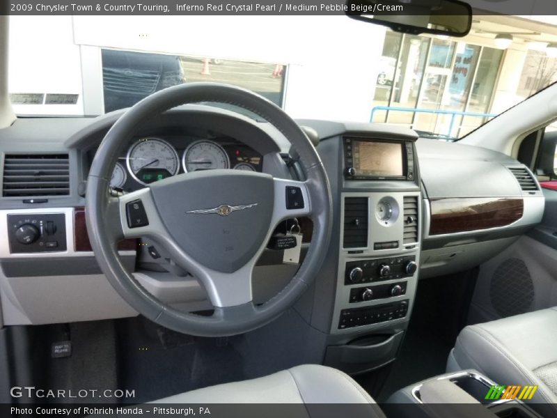 Inferno Red Crystal Pearl / Medium Pebble Beige/Cream 2009 Chrysler Town & Country Touring