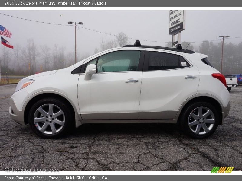 White Pearl Tricoat / Saddle 2016 Buick Encore Premium