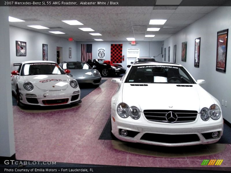 Alabaster White / Black 2007 Mercedes-Benz SL 55 AMG Roadster