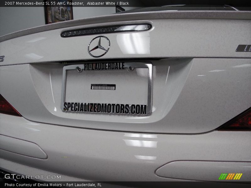 Alabaster White / Black 2007 Mercedes-Benz SL 55 AMG Roadster