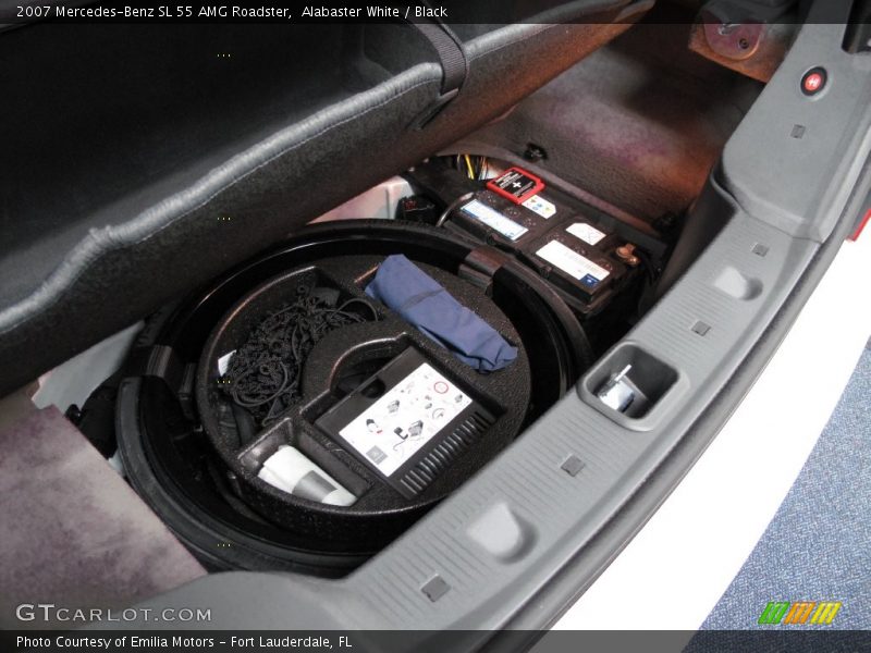 Alabaster White / Black 2007 Mercedes-Benz SL 55 AMG Roadster