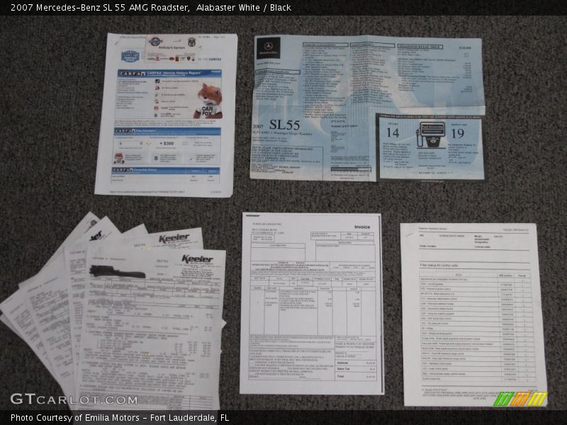  2007 SL 55 AMG Roadster Window Sticker