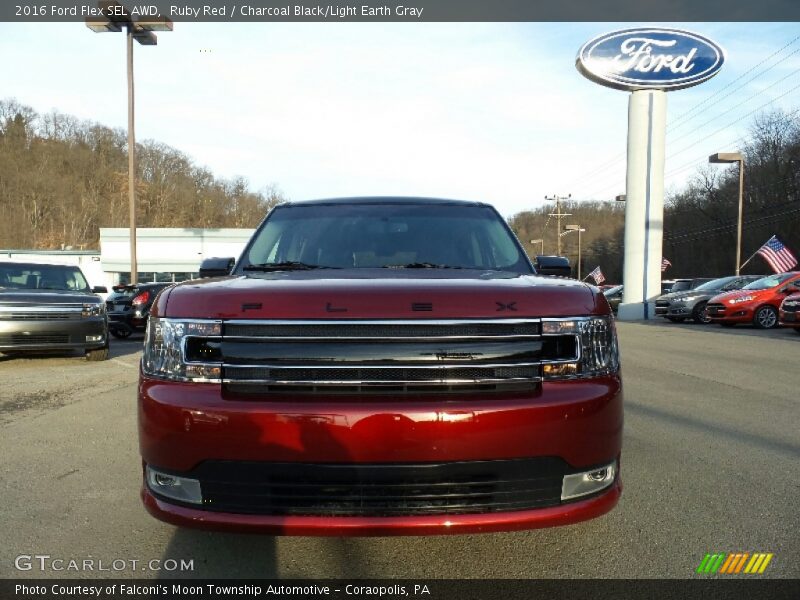 Ruby Red / Charcoal Black/Light Earth Gray 2016 Ford Flex SEL AWD