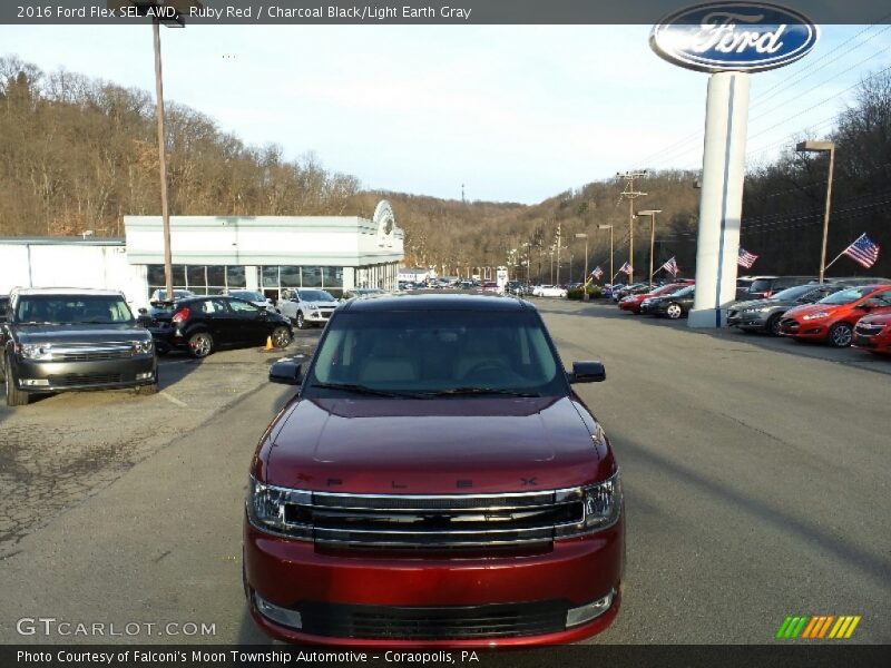 Ruby Red / Charcoal Black/Light Earth Gray 2016 Ford Flex SEL AWD