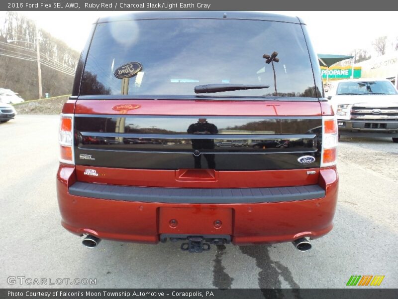 Ruby Red / Charcoal Black/Light Earth Gray 2016 Ford Flex SEL AWD