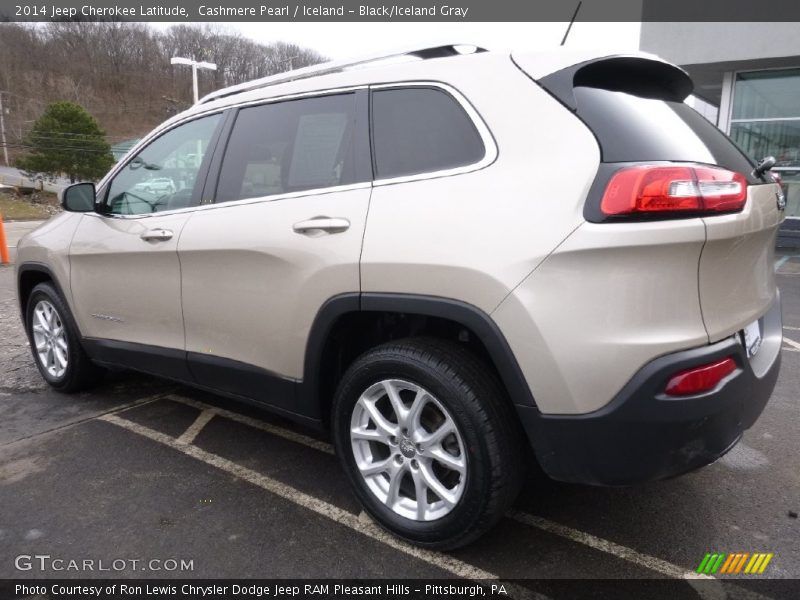 Cashmere Pearl / Iceland - Black/Iceland Gray 2014 Jeep Cherokee Latitude