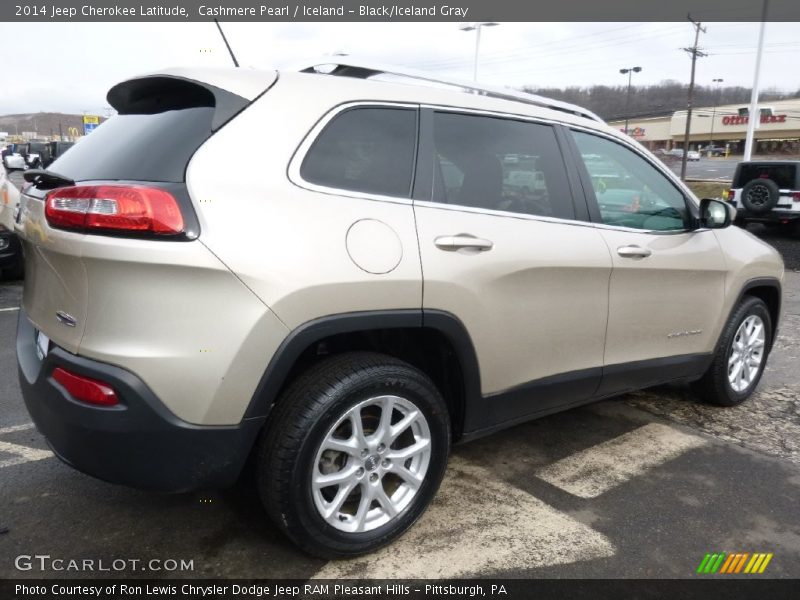 Cashmere Pearl / Iceland - Black/Iceland Gray 2014 Jeep Cherokee Latitude