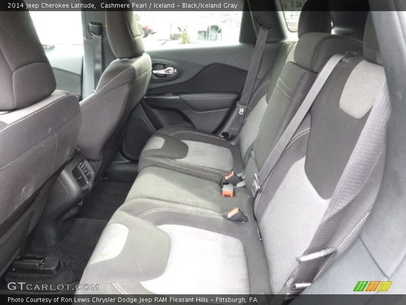 Cashmere Pearl / Iceland - Black/Iceland Gray 2014 Jeep Cherokee Latitude