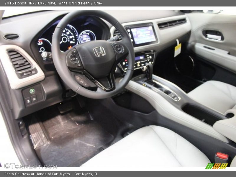 White Orchid Pearl / Gray 2016 Honda HR-V EX-L Navi