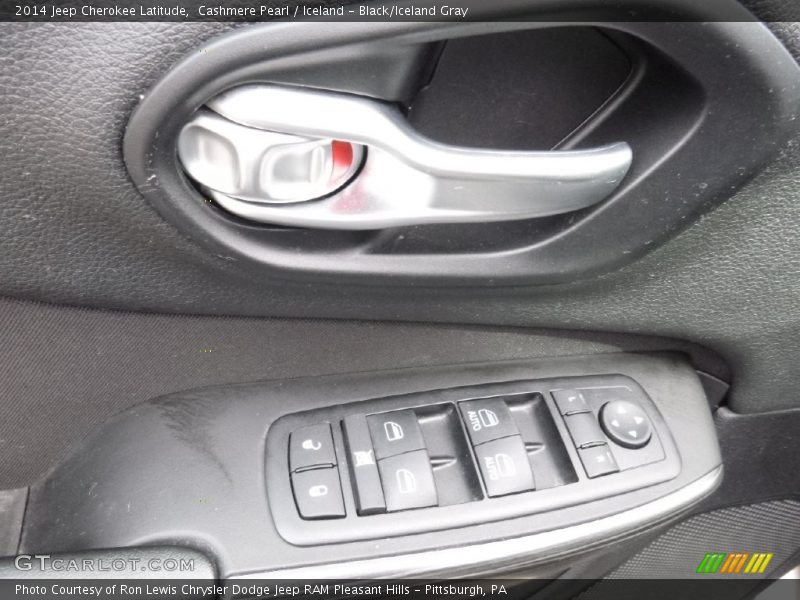 Cashmere Pearl / Iceland - Black/Iceland Gray 2014 Jeep Cherokee Latitude